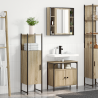 Conjunto de Muebles de Baño de 3 Piezas en Roble Sonoma de Madera de Ingeniería 4