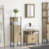 Conjunto de Muebles de Baño de 3 Piezas Roble Sonoma Madera Elaborada 1