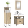 Conjunto de Muebles de Baño de 3 Piezas Roble Sonoma Madera Elaborada 3