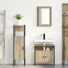 Conjunto de Muebles de Baño de 3 Piezas Roble Sonoma Madera Elaborada 4