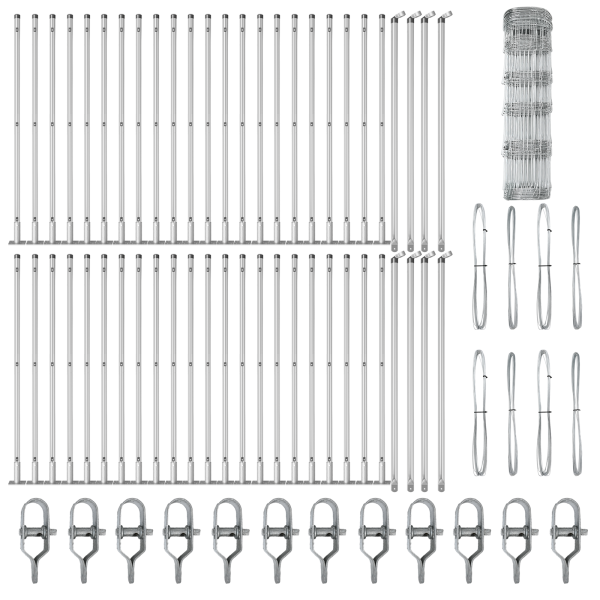 Cerca de Campo 0.8x100 m Aço Galvanizado M 5