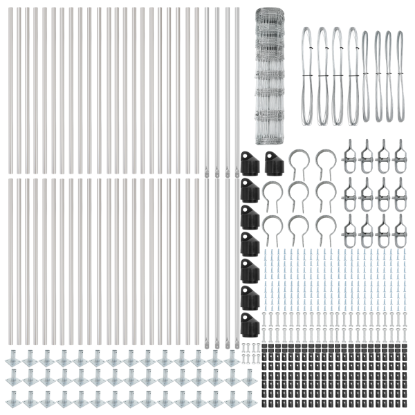Cerca de Campo 1x100 m em Aço Galvanizado M 4