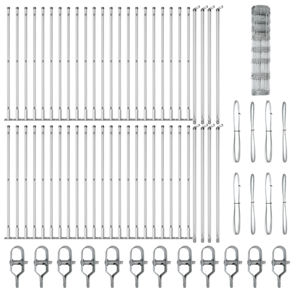 Cerca de Campo 1x100 m em Aço Galvanizado M 5