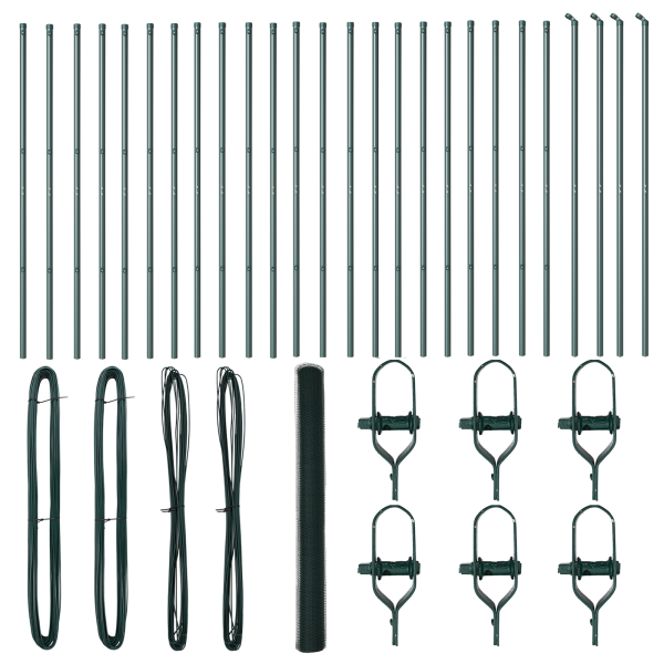 Cerca Hexagonal  Verde 1.5x50 m Acero M 2