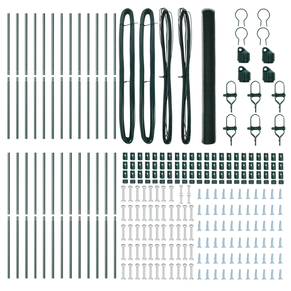 Cerca Hexagonal  Verde 1.5x50 m Acero M 4