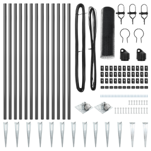 Cerca Hexagonal  Cinza 0.8x25 m Aço H