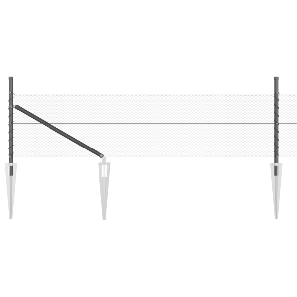 Cerca Hexagonal  Cinza 0.8x25 m Aço M 4