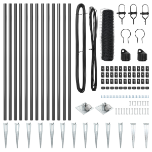 Cerca Hexagonal  Cinza 0.8x25 m Aço H