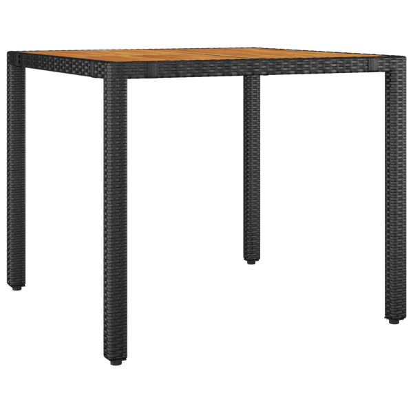 Conjunto de comedor de jardín de 5 piezas  Ratán Polipropileno Negro M 5