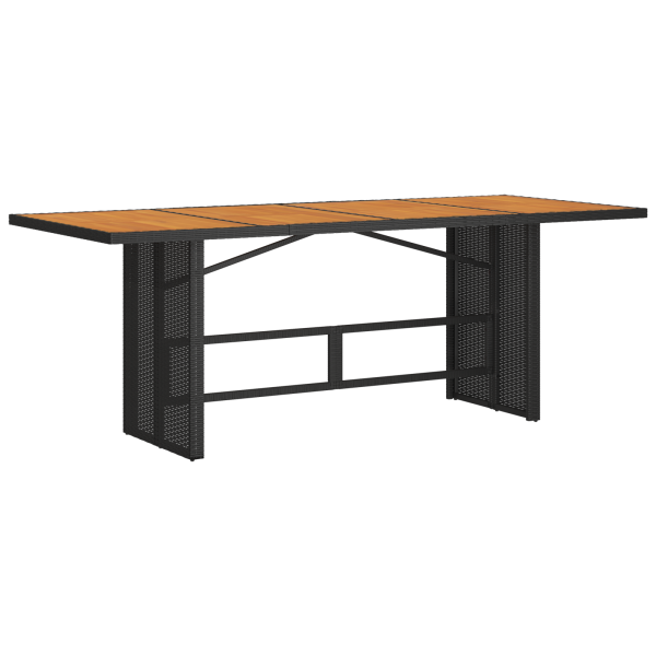 Set de Comedor de Jardín  de 9 Piezas Negro de Poliratán M 5