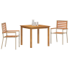 Conjunto de Jantar de Jardim 3 pcs Bege 85 x 85 x 74 cm 3