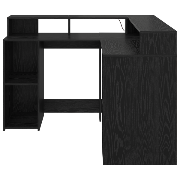 Mesa Carvalho Preto 130x130x91 cm Madeira Engenheirada M 5