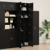 Gabinete de Almacenamiento  Roble Negro 70x42.5x225 cm Madera de Calidad 4