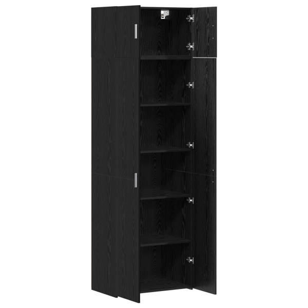 Gabinete de Armazenamento  Carvalho Preto 70x42.5x225 cm Madeira Engenheirada M 5