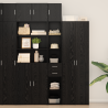 Gabinete de Almacenamiento Slim  Roble Negro 30x42.5x225 cm Madera Ingienrada 1