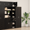 Gabinete de Almacenamiento Slim  Roble Negro 30x42.5x225 cm Madera Ingienrada 4