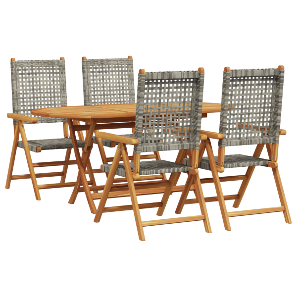 Mesa de Jardim Dobrável Manual 5 pcs Cinzeto M 2