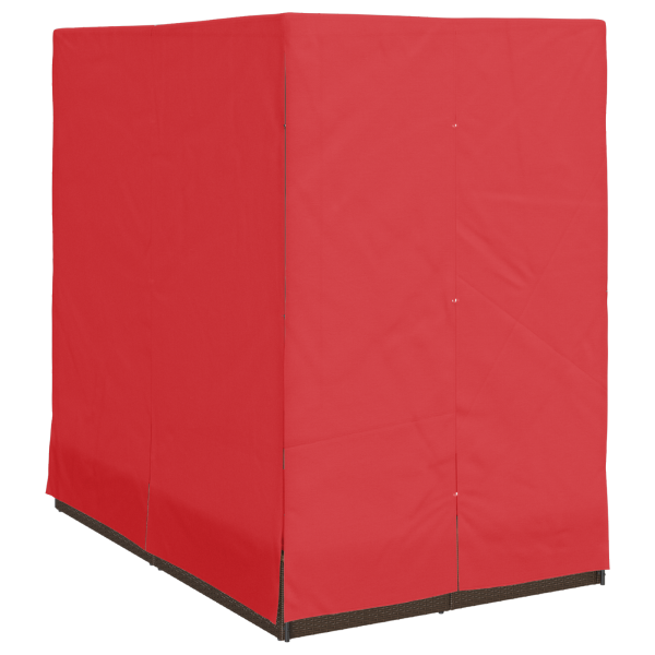 Cama Loungue Dupla Castanho Largo Rattan e Poliéster M 4