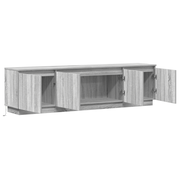 Armario para TV con LED Gris Sonoma 180x38x49 cm Madera Elaborada M 5