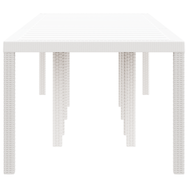 Mesa de Jardim Branca 300x100x73 cm Poly Rattan M 5