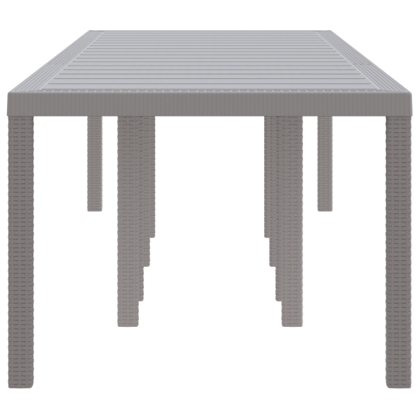 Mesa de Jardim Cinzento-Claro 300x100x73 cm Poli Rattan M 5