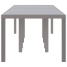 Mesa de Jardín Gris Claro 300x100x73 cm Poly Rattan 5