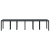Mesa de Jardim Antracite 350x100x73 cm Poly Rattan 4
