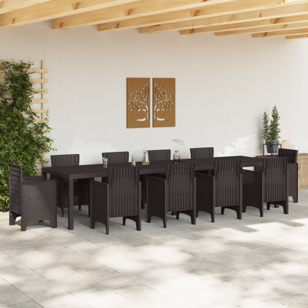 Mesa de Jardim  Castanha 350x100x73 cm Polirattan M 3