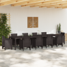 Mesa de Jardim  Castanha 350x100x73 cm Polirattan 3