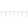 Mesa de Jardín Blanca 350x100x73 cm de Plástico Sintético 4
