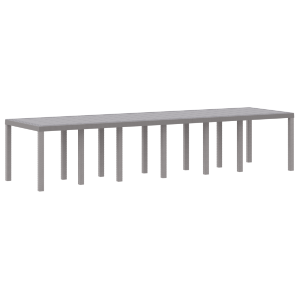 Mesa de Jardín  Gris Claro 350x100x73 cm Polyratán M 2