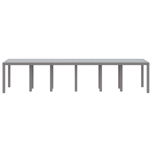 Mesa de Jardín  Gris Claro 350x100x73 cm Polyratán M 4