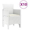 Conjunto de Jantar Jardim 11 pcs Branco 250 x 100 x 73 cm 5