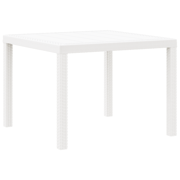 Conjunto de Jantar para Jardim 3 pcs Branco 100 x 100 x 73 cm M 4