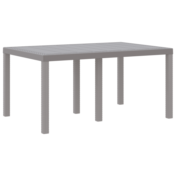 Conjunto de Comedor de Jardín de 5 Piezas Gris Claro de Ratán Sintético M 4