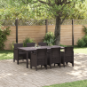 Conjunto de Jantar do Jardim 7 pcs Castanho 200 x 100 x 73 cm 1