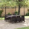 Conjunto de Jantar de Jardim 7 pcs Castanho 200 x 100 x 73 cm 1