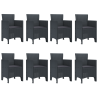 Conjunto de Jantar para Jardim 9 pcs Antracite 5