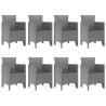 Conjunto de Jantar ao Ar Livre 9 pcs Branco 250 x 100 x 73 cm 5