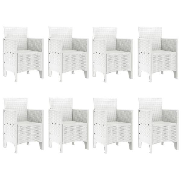 Conjunto de Jantar para Jardins 9 pcs Cinzento-claro M 5