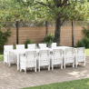 Conjunto de Jantar para Jardim 11 pcs Branco 10-Lugares 1