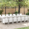 Conjunto de Jantar para Jardim 15 pcs Branco 14-Pessoas 1
