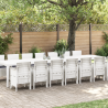 Conjunto de Jantar para Jardim 15 pcs Branco Grande Vime 1