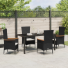 Conjunto de Cadeiras de Jardim 5 pcs Preto 160 x 80 x 73 cm 4
