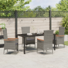 Conjunto de Jantar de Jardim 5 pcs Cinzeto 160 x 80 x 73 cm 4