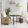 Conjunto de Comedor de Jardín de 3 Piezas con Cojines Beige 1