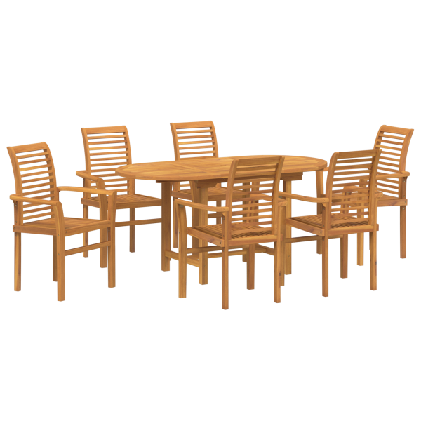 Conjunto de Jantar para Jardim com 7 Peças em Madeira Teak. M 3