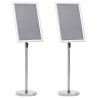 Suportes de Pôster Pedestal 2 pcs Prateado Alumínio 1