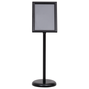 Soportes para carteles pedestal A4 2 pcs Negro Aleación de Aluminio H