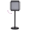 Soportes para carteles pedestal A4 2 pcs Negro Aleación de Aluminio 3